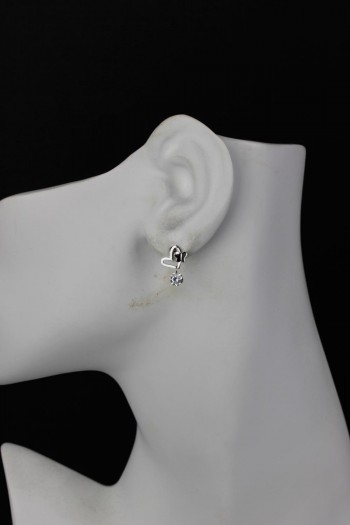 wholesale heart cz earrings