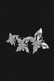 BR64-THREE BUTTERFLY BROOCHE