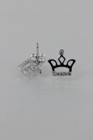 CZ-E279 AAA Grade Crown CZ Earring 