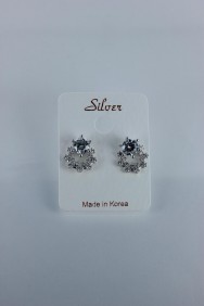 CZ-E253 Lupe Cubic Zirconia earring with silver post