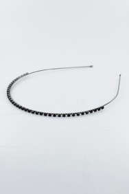 H1-BLACK One-line Rhinestone Headband