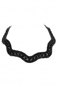 N14 Choker Rhinestone Necklace Black