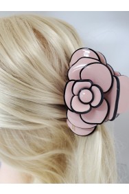 C309 ROUND ROSE CELLULOID LARGE CLIP