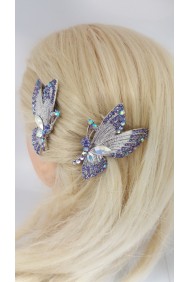 CMS59 Pair Butterfly Prom Hair Comb