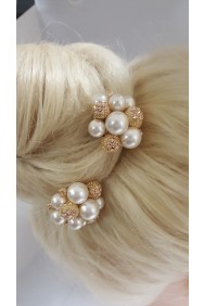 S92 PEARL WITH CRYSTAL BALL HAIR STICK
