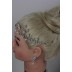 Handmade Bridal Hair with bobby Pin with Matching Earring 
