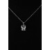 Three Dimentional Crown Pendant Necklace 