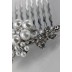 Flower pearl side hair comb 
