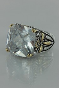 CZ-RS711 Clear Antique CZ Rings 