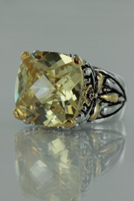CZ-RS711 Canary Antique CZ Rings 