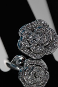 CZ-RA306 Rose double CZ Ring
