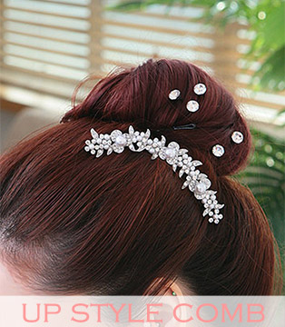 wedding hair up style comb